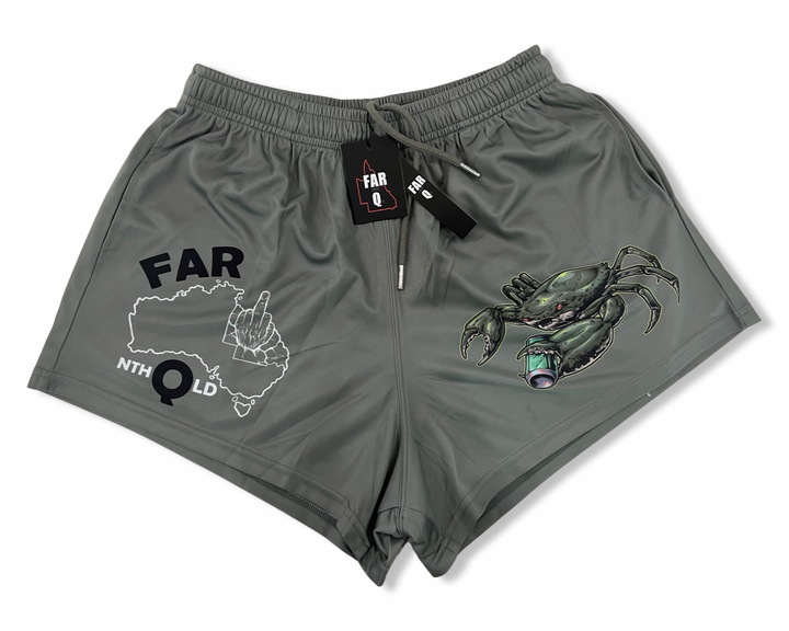 🔥NEW🔥 Army Green Footy Shorts - Mud Crab